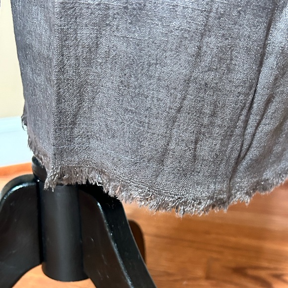 Umgee Tie-Dyed Linen Capri pants. Dark grey & cream. Sz Med - Picture 6 of 9